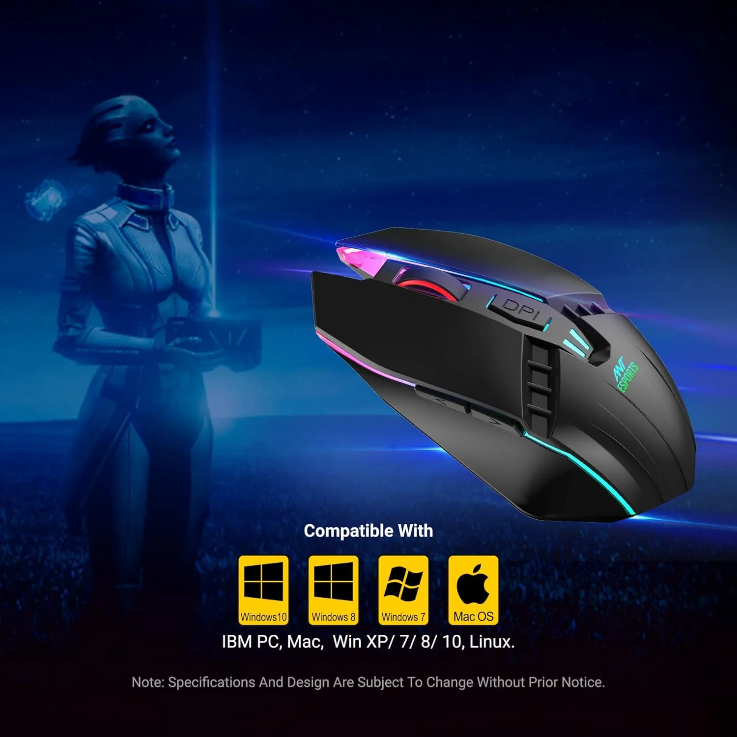 Ant Esports USB Gaming Mouse RGB GM50 view 2